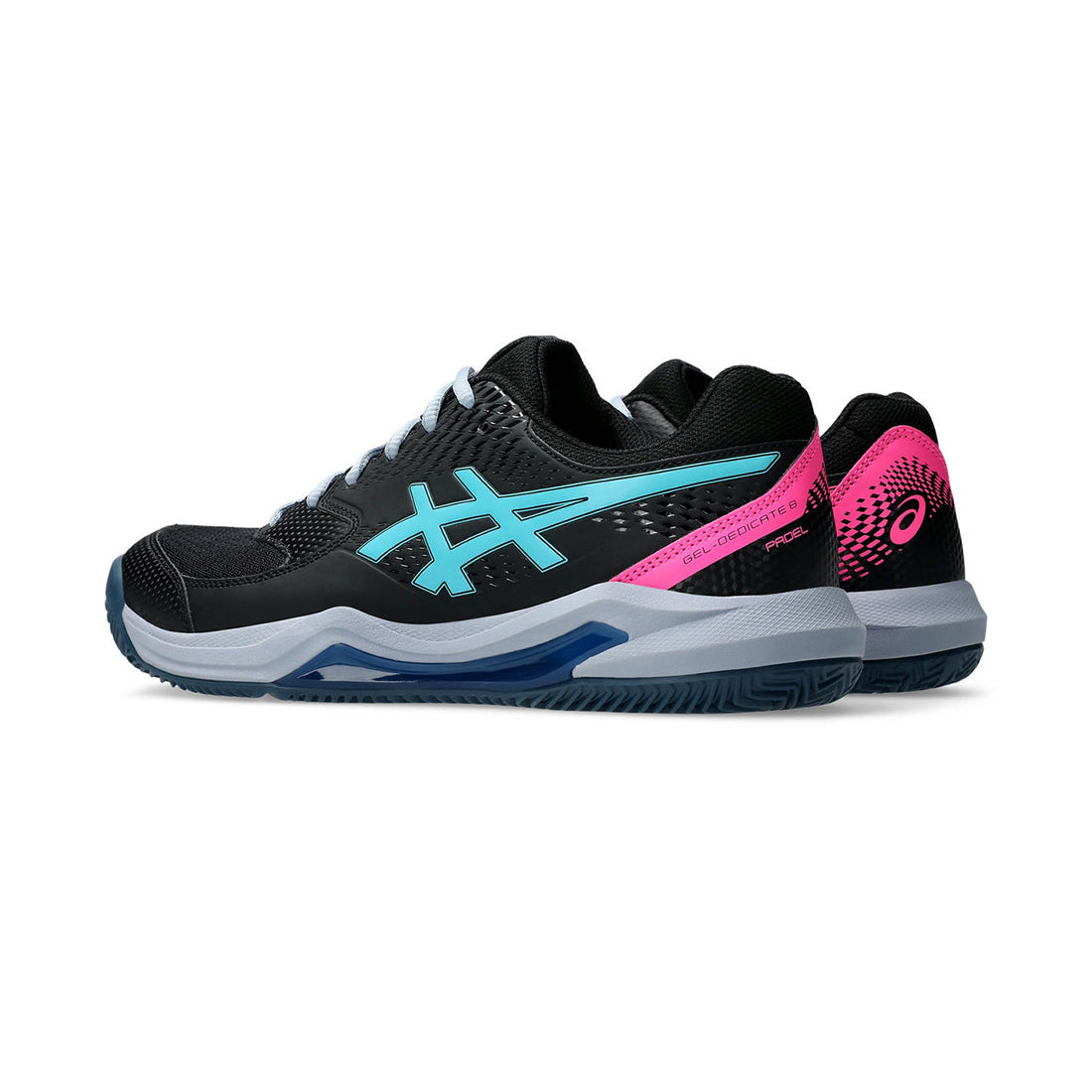Gel-Dedicate 8 Padel - Black/Energy Aqua