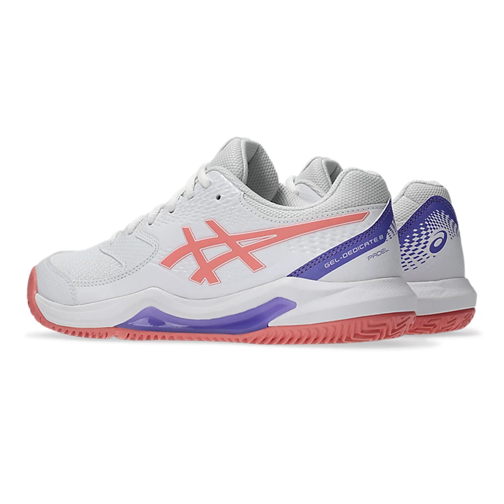 Gel-Dedicate 8 Padel - White/Guava