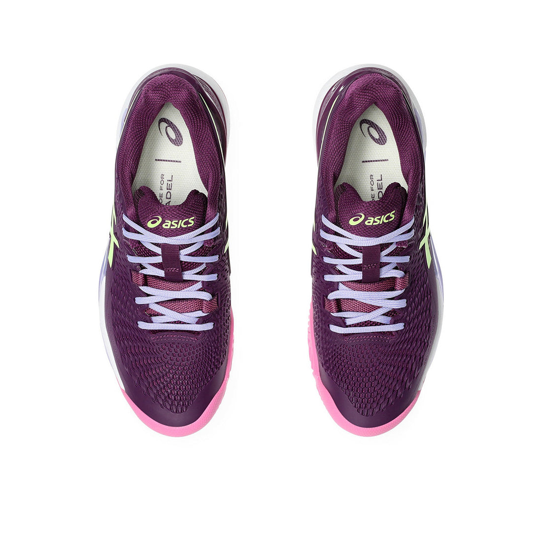 Gel-Resolution 9 Padel - Deep Mauve/Lime Green