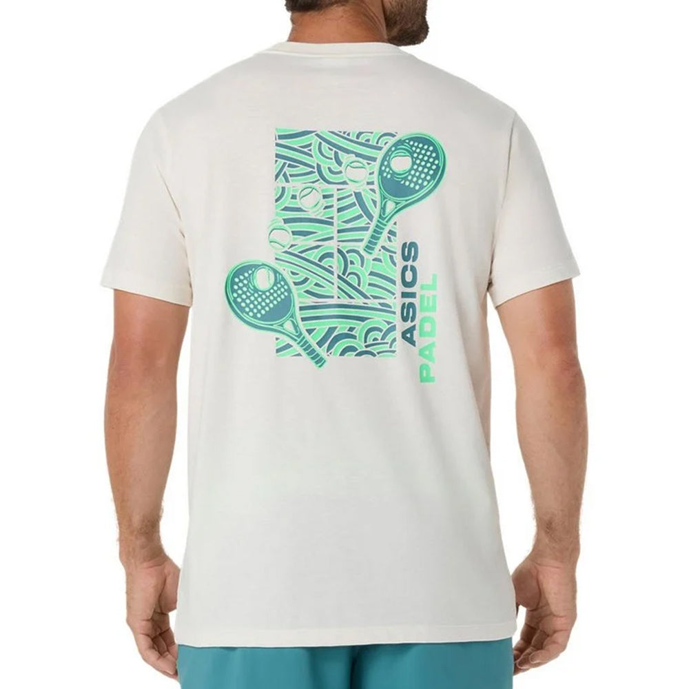 Padel Court Graphic SS Top  - Cream
