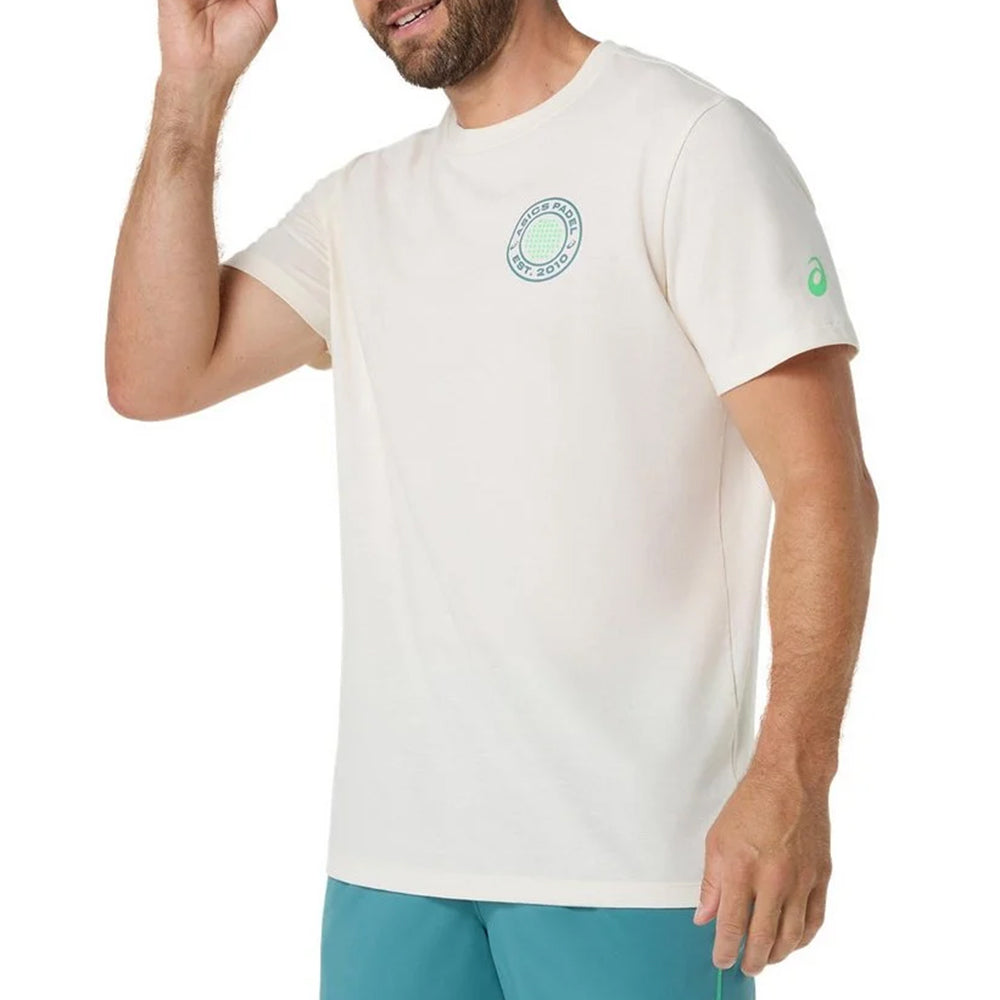 Padel Court Graphic SS Top  - Cream
