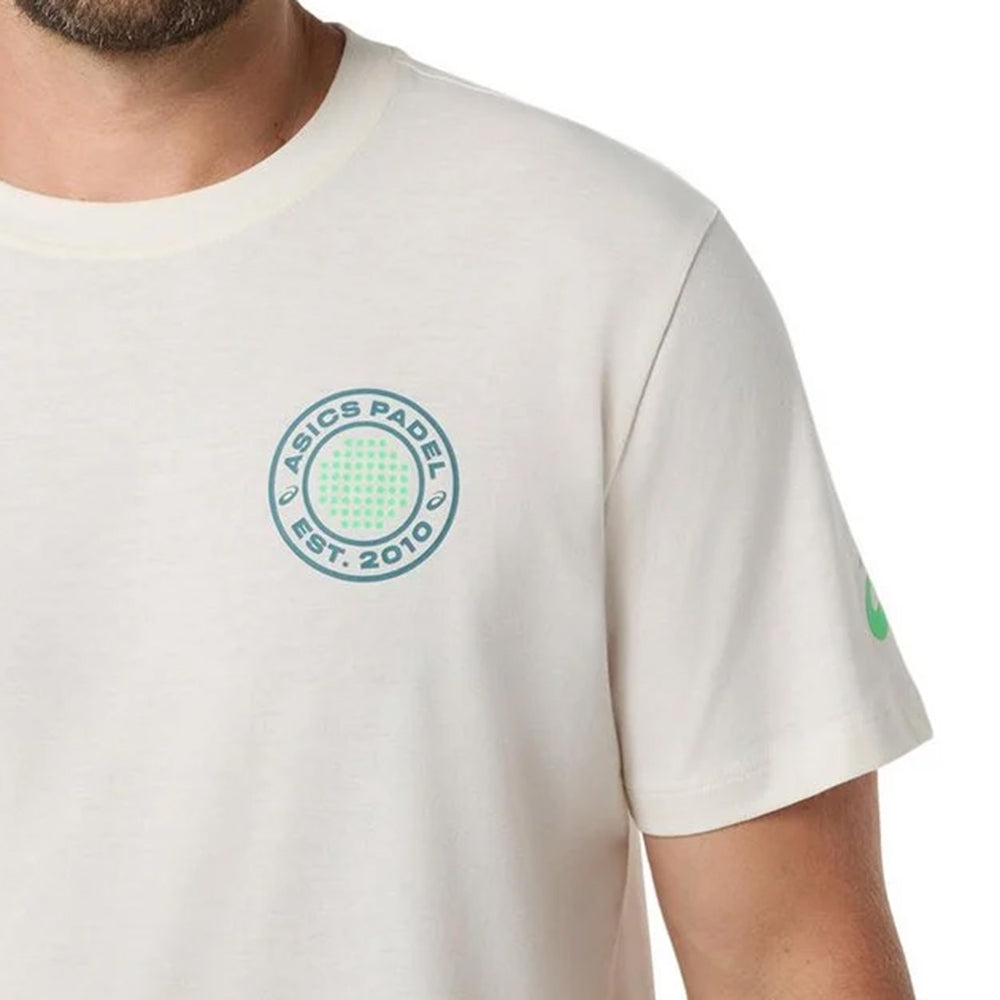 Padel Court Graphic SS Top  - Cream