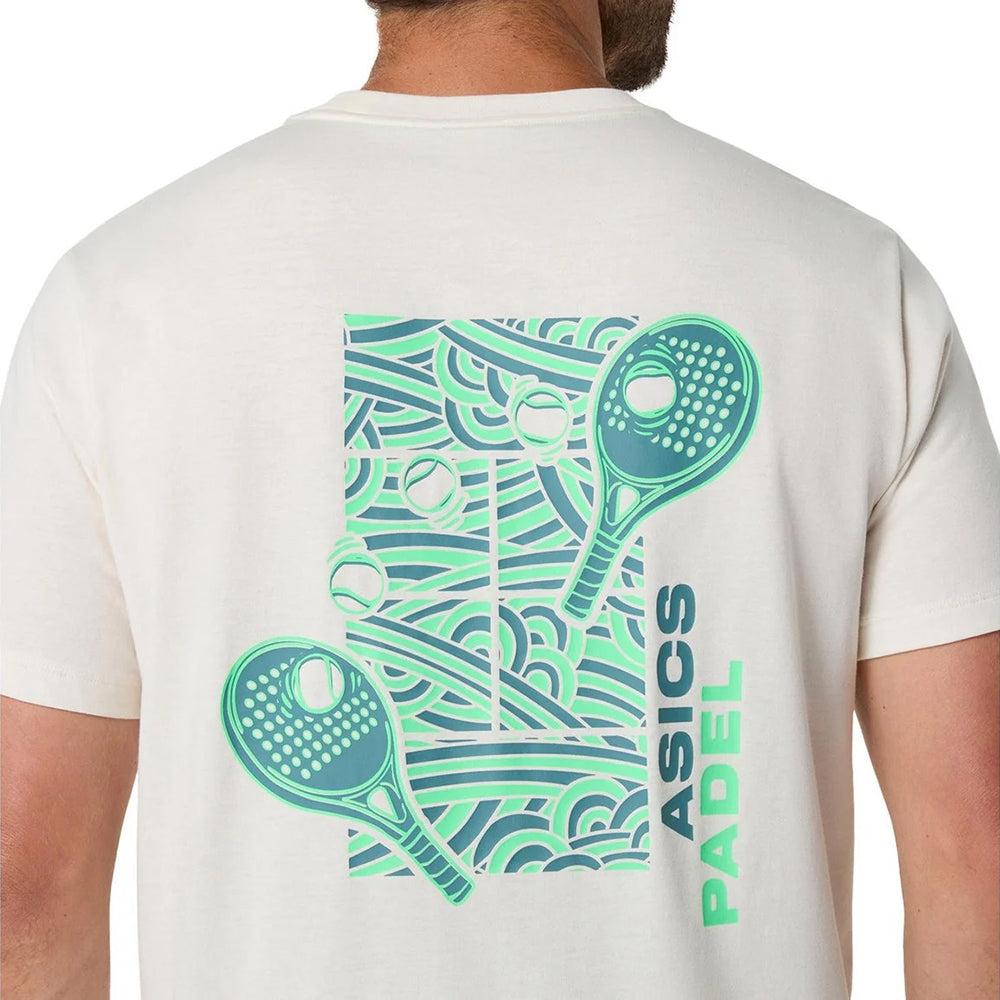 Padel Court Graphic SS Top  - Cream