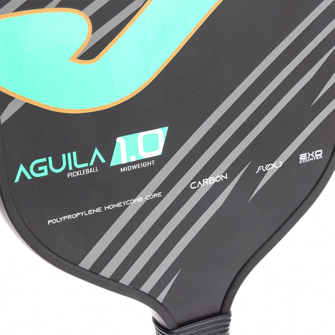 Aguila 1.0 Pickleball Racket - Black/Tourquoise
