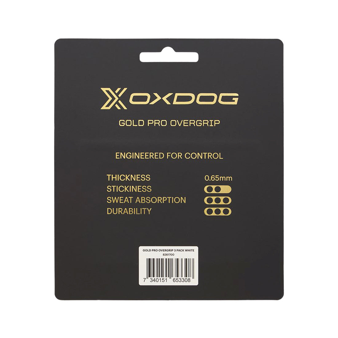 Gold Pro Overgrips 3 Pack - White