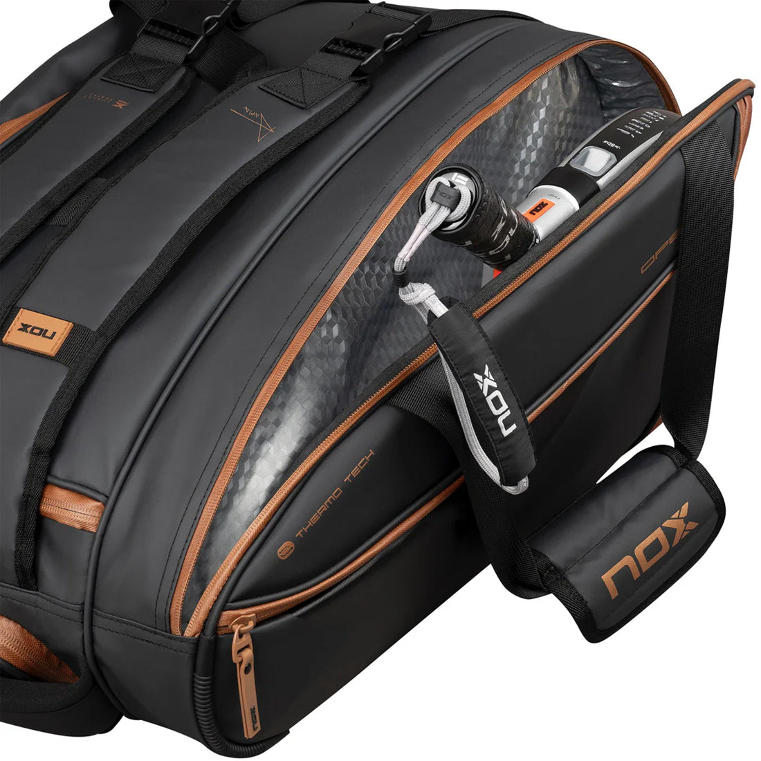 Luxury Open Series Padel Bag - Black/Brown