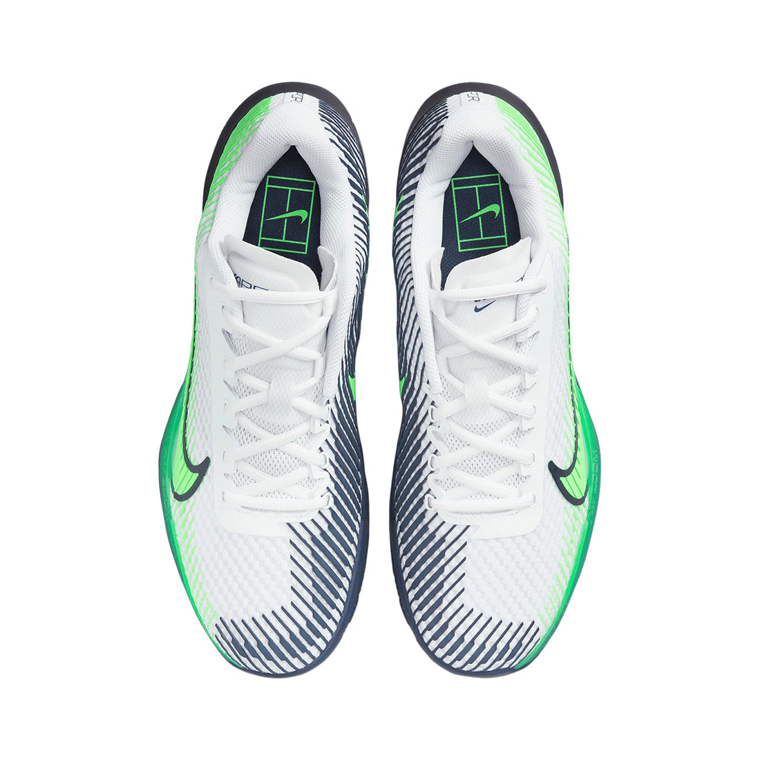 M Nike Zoom Vapor 11 Cly - White/Green Strike Midnight Navy Washed