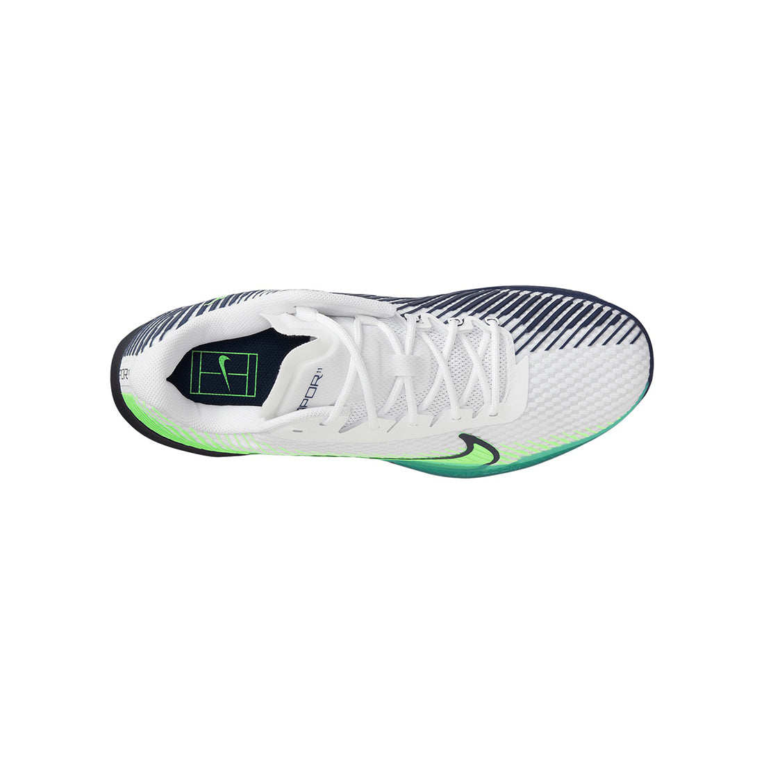 M Nike Zoom Vapor 11 Cly - White/Green Strike Midnight Navy Washed