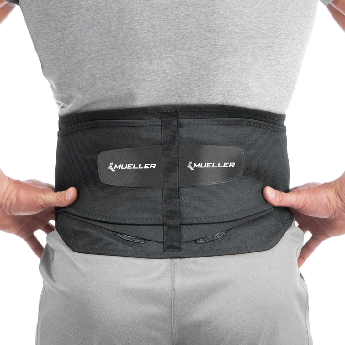 Mueller Back Brace W/ Removable Pad Extended - Black