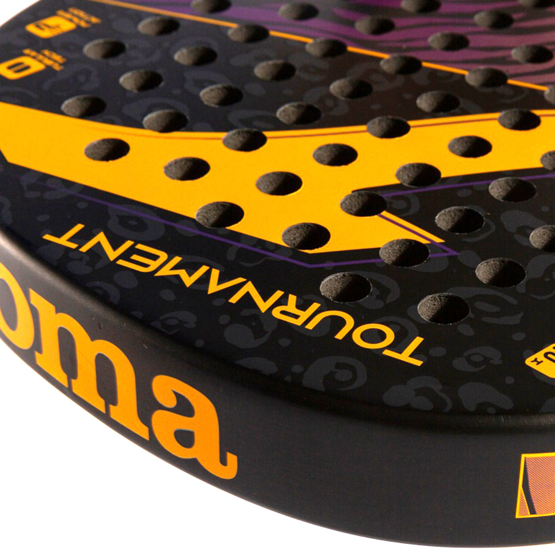 Tournament Paddle Racket Black Orange Purple