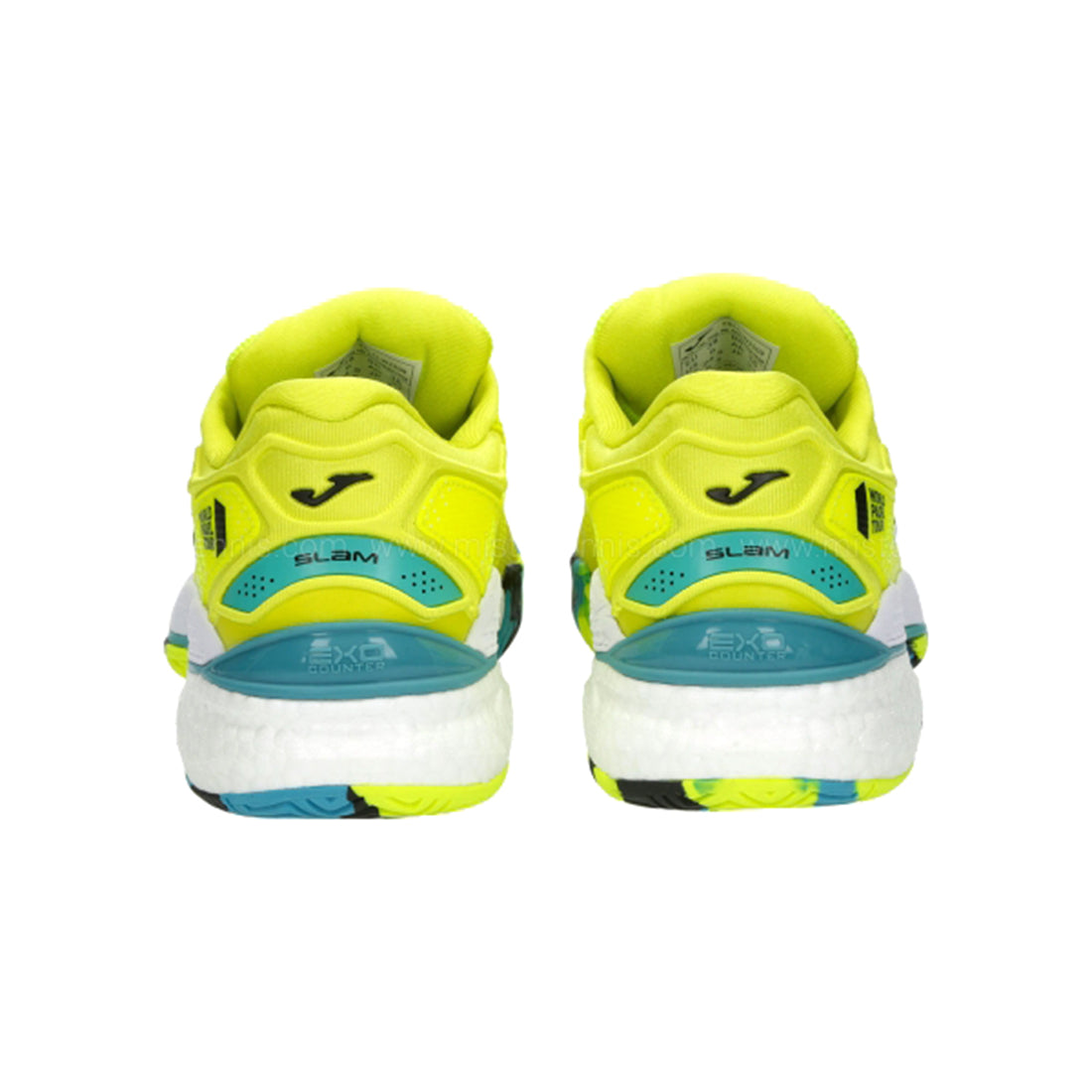 W Slam Lady 22 Clay Fluorescent Yellow Turquoise